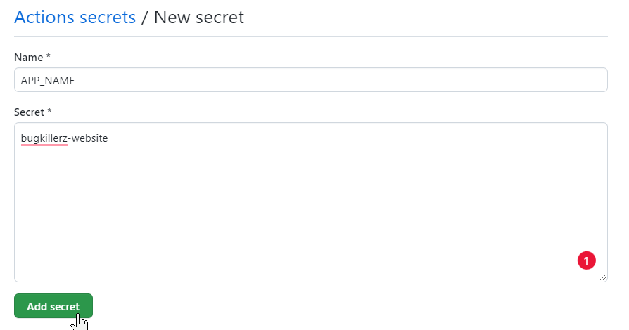 Creando un secreto